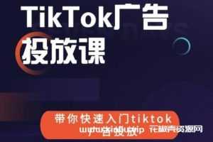《跨境B哥TIKTOK广告投放课》视频MP4百度云网盘下载