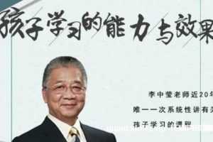 李中莹《孩子学习的能力与效果》培训课程讲座音频/视频MP4百度云网盘下载